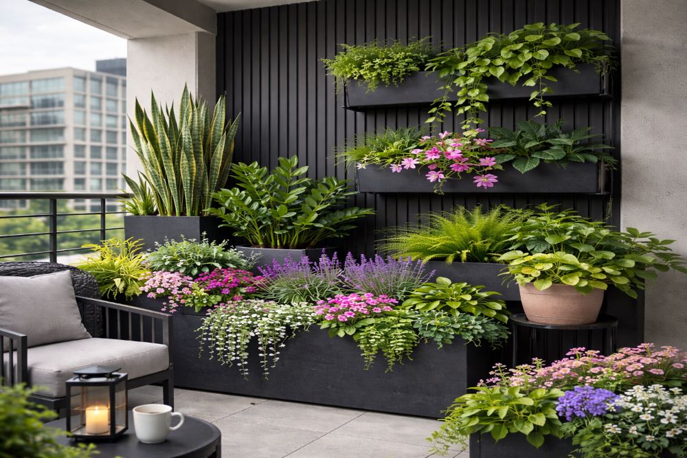 Αστική φύτευση σε μπαλκόνια με λίγο ήλιο! 1.khpouros louloudokipos mpalkoni